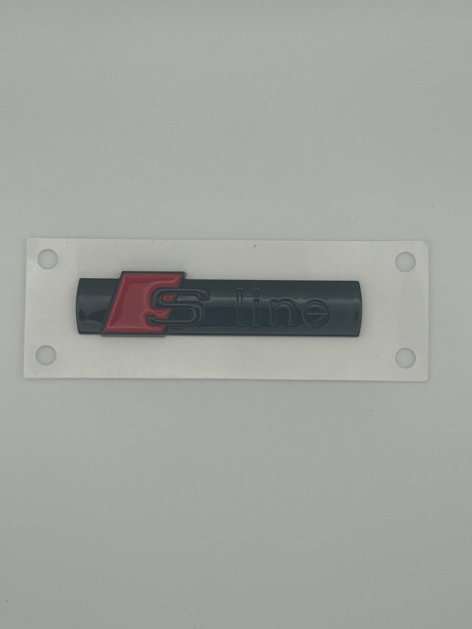 Audi S Line- Black and Red 2x Pack