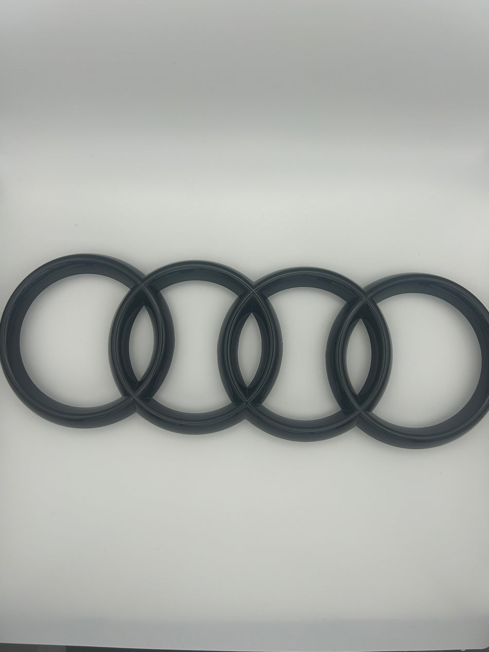 Audi Gloss Black Rings Emblem- 202mm