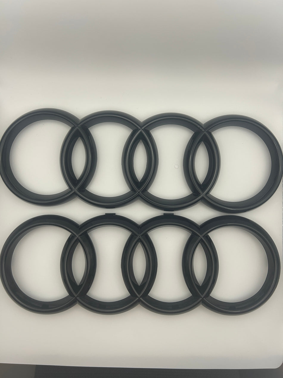 Audi Gloss Black Rings Emblem- 273mm
