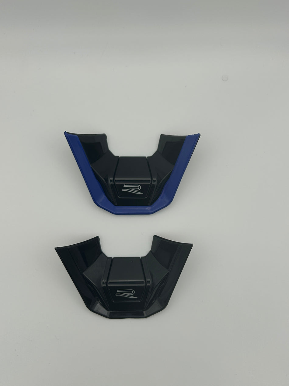 VW Steering Wheel Insert- R - Black and Silver