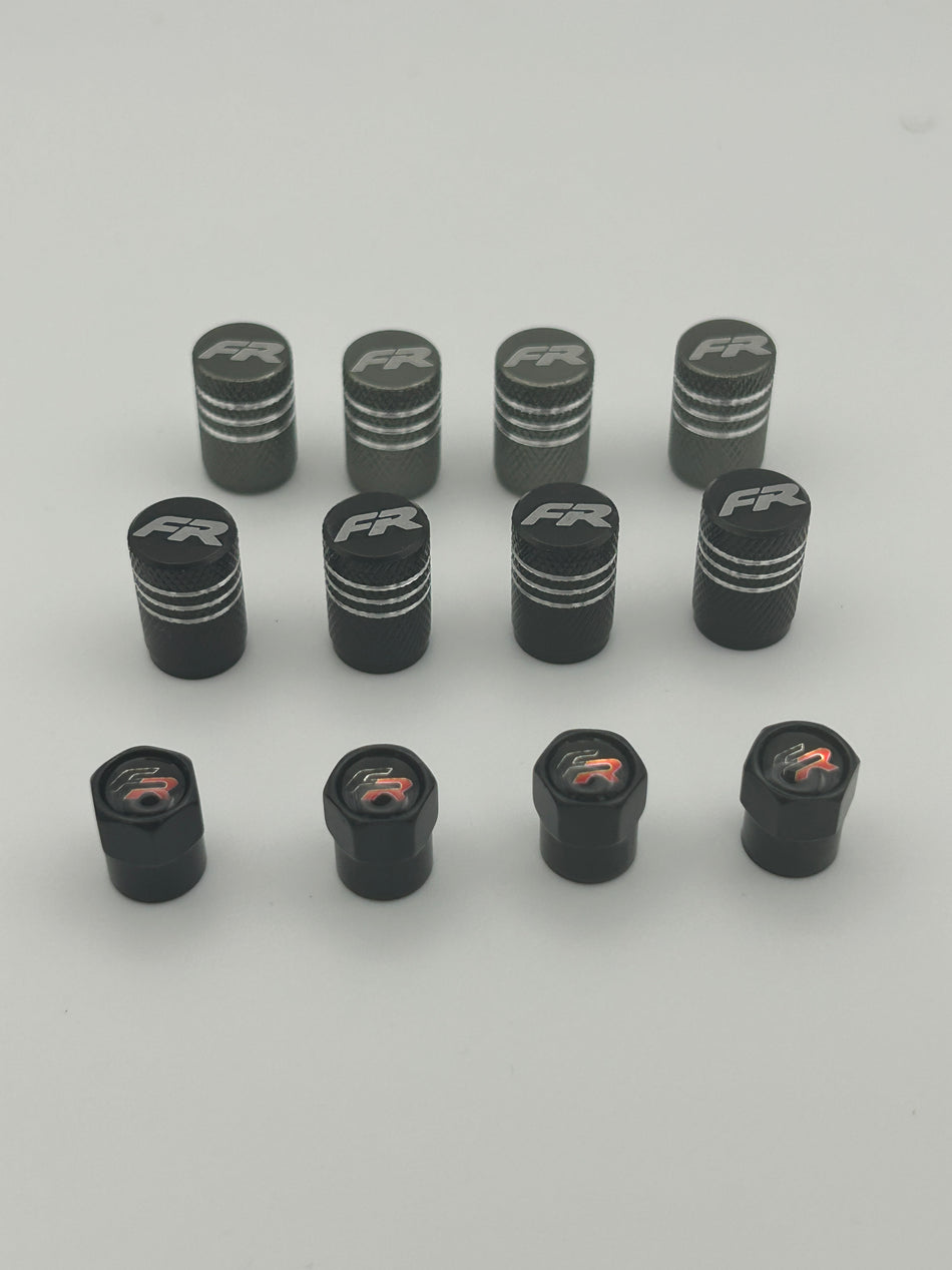 SEAT FR Dust Caps- Black and Red