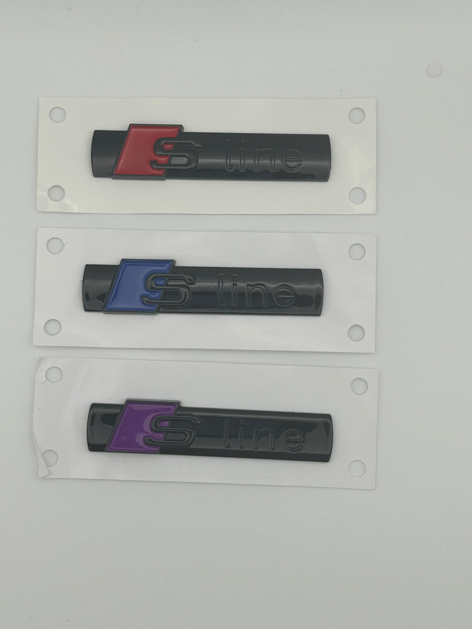 Audi S Line- Black and Blue 2x Pack