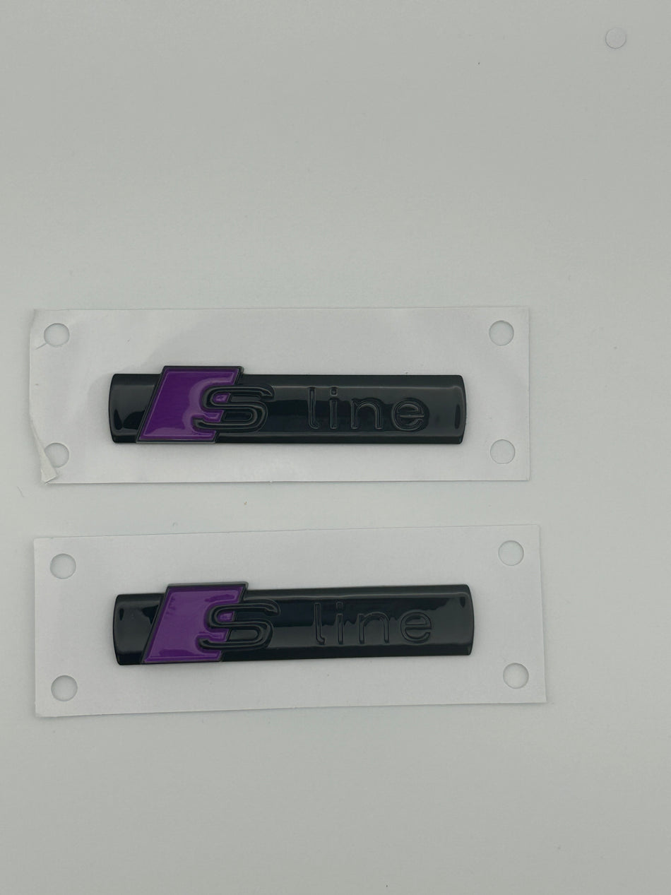 Audi S Line- Black and Purple 2x Pack