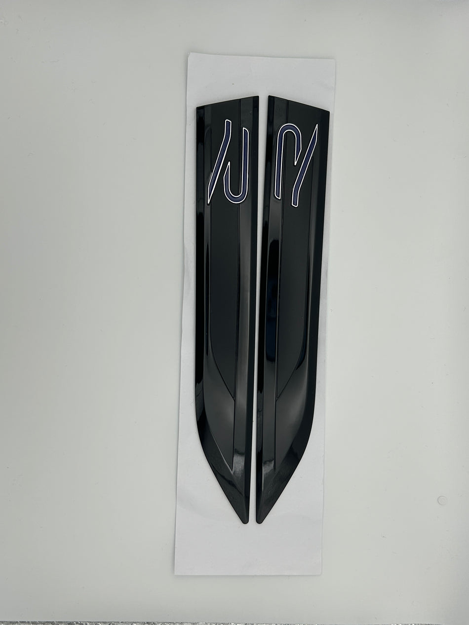 VW Fender Emblem- Blue and Silver