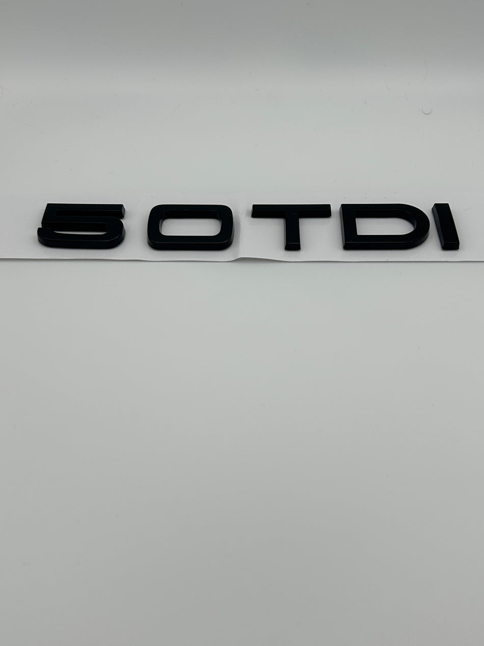 Audi TDI 50 Gloss Black Emblem