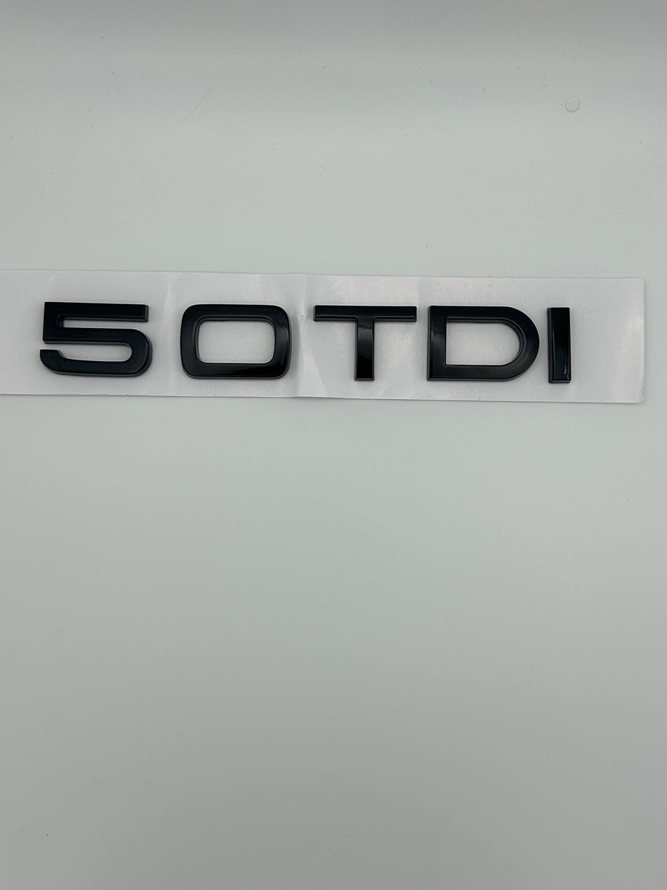 Audi TDI 50 Gloss Black Emblem