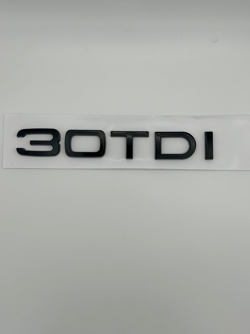 Audi TDI 30 Gloss Black Emblem