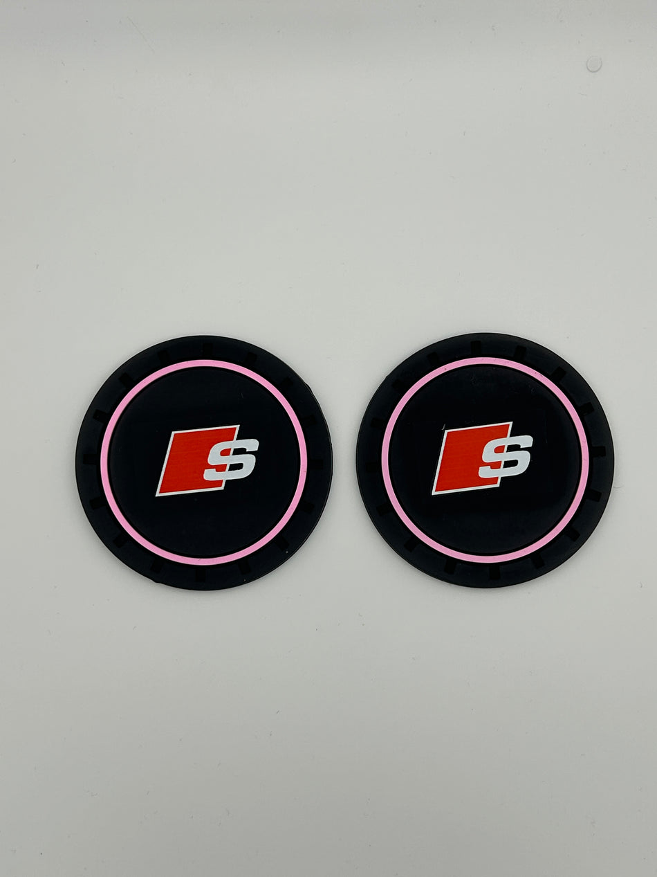 Audi S Line Rubber Water Coaster- Pink