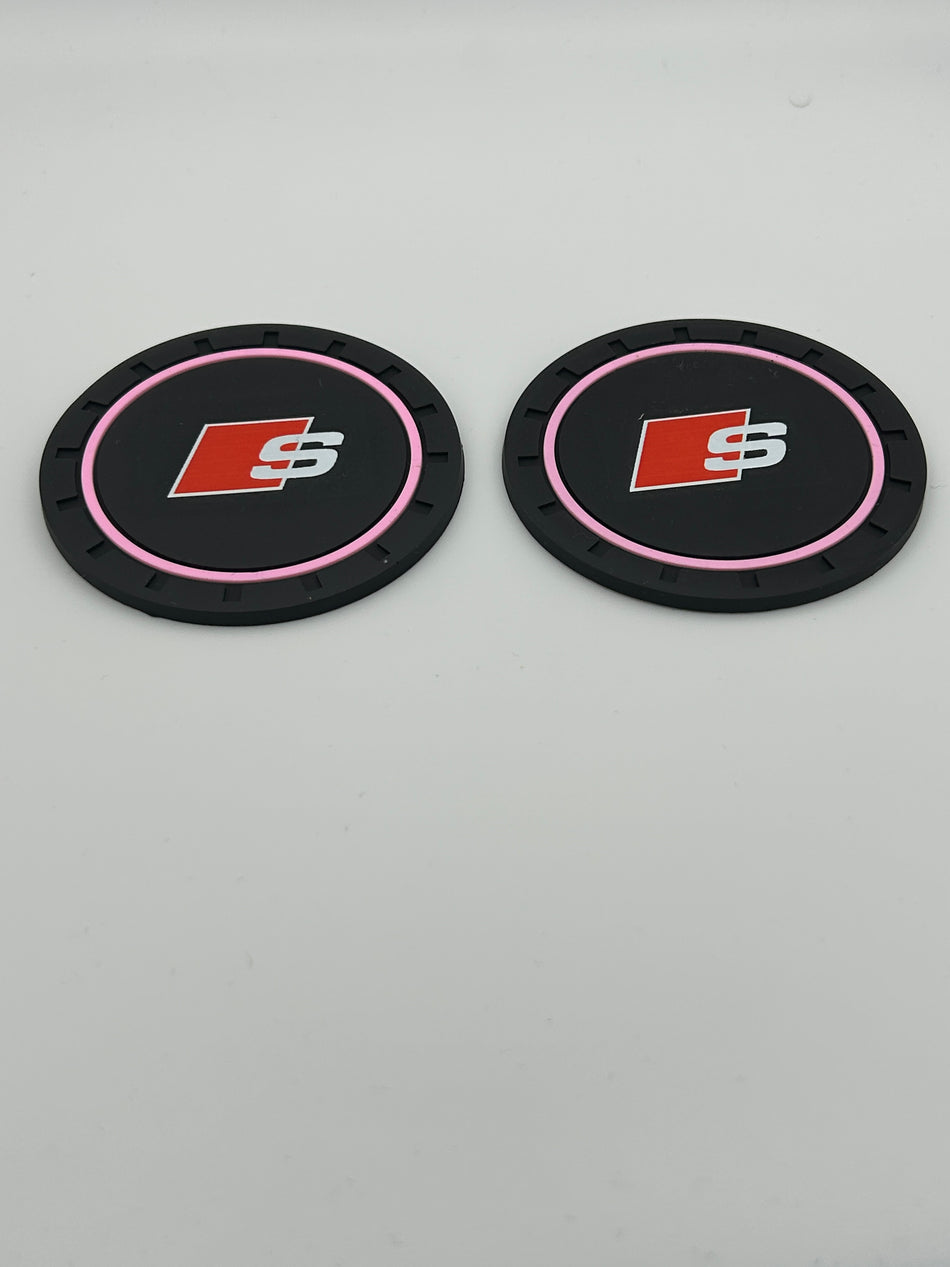 Audi S Line Rubber Water Coaster- Pink
