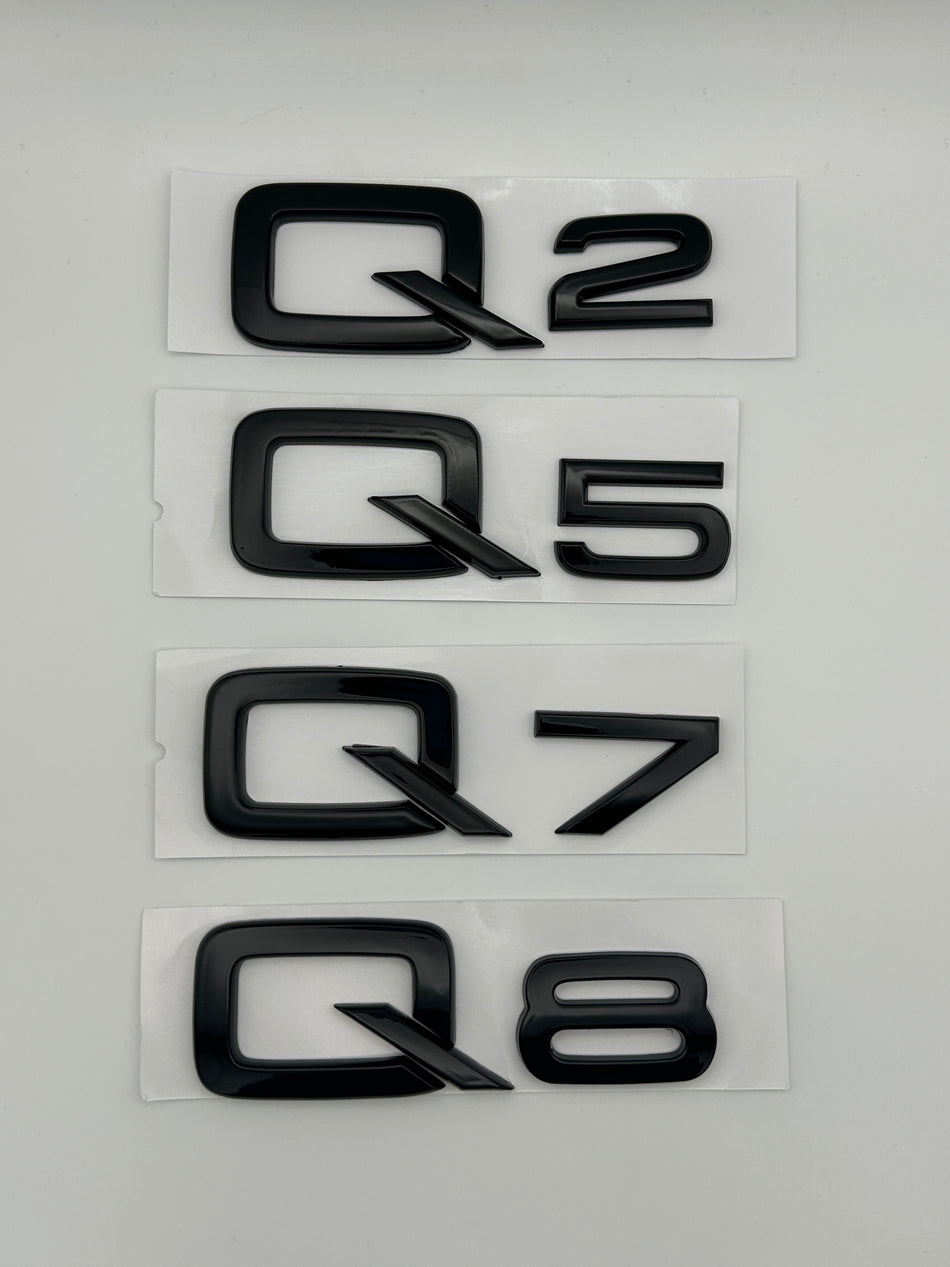 Audi Q2 Emblem- Gloss Black
