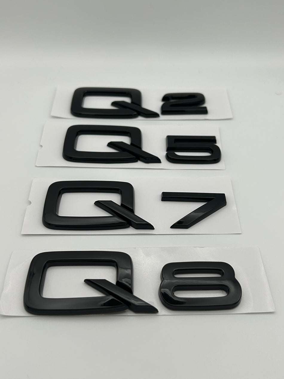 Audi Q2 Emblem- Gloss Black