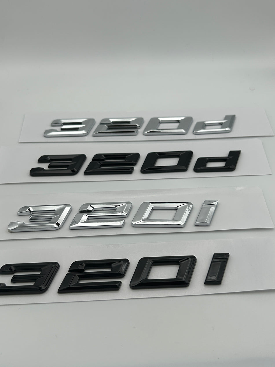 BMW 320d Emblem- Gloss Black