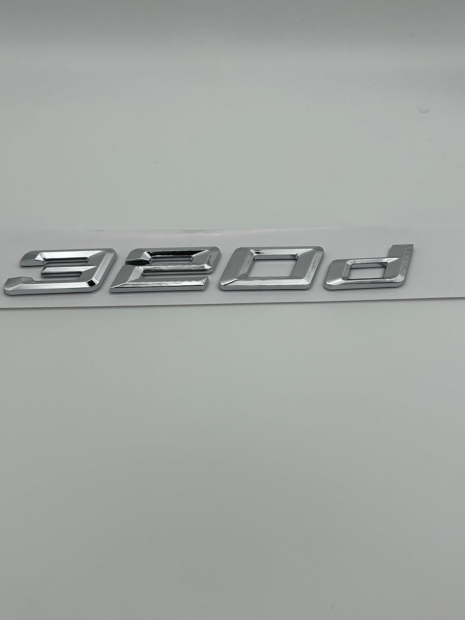BMW 320d Emblem- Silver