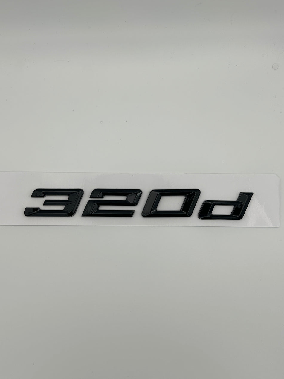 BMW 320d Emblem- Gloss Black