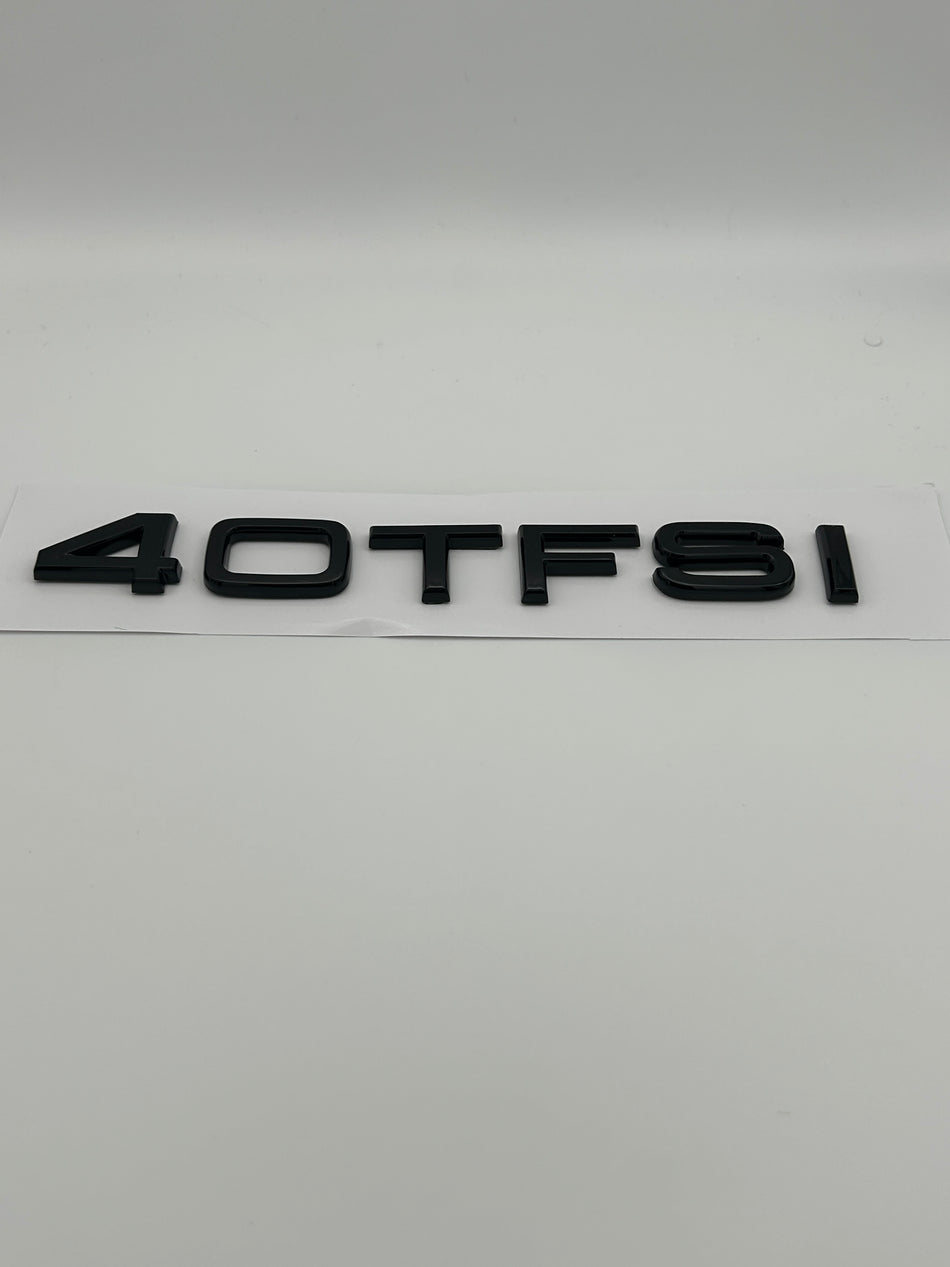 Audi TFSI 40 Gloss Black Emblem