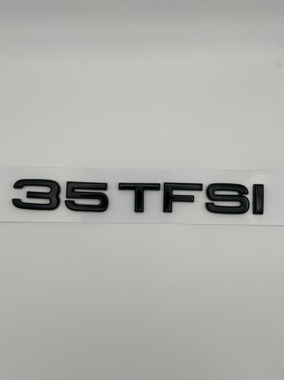 Audi TFSI 35 Gloss Black Emblem