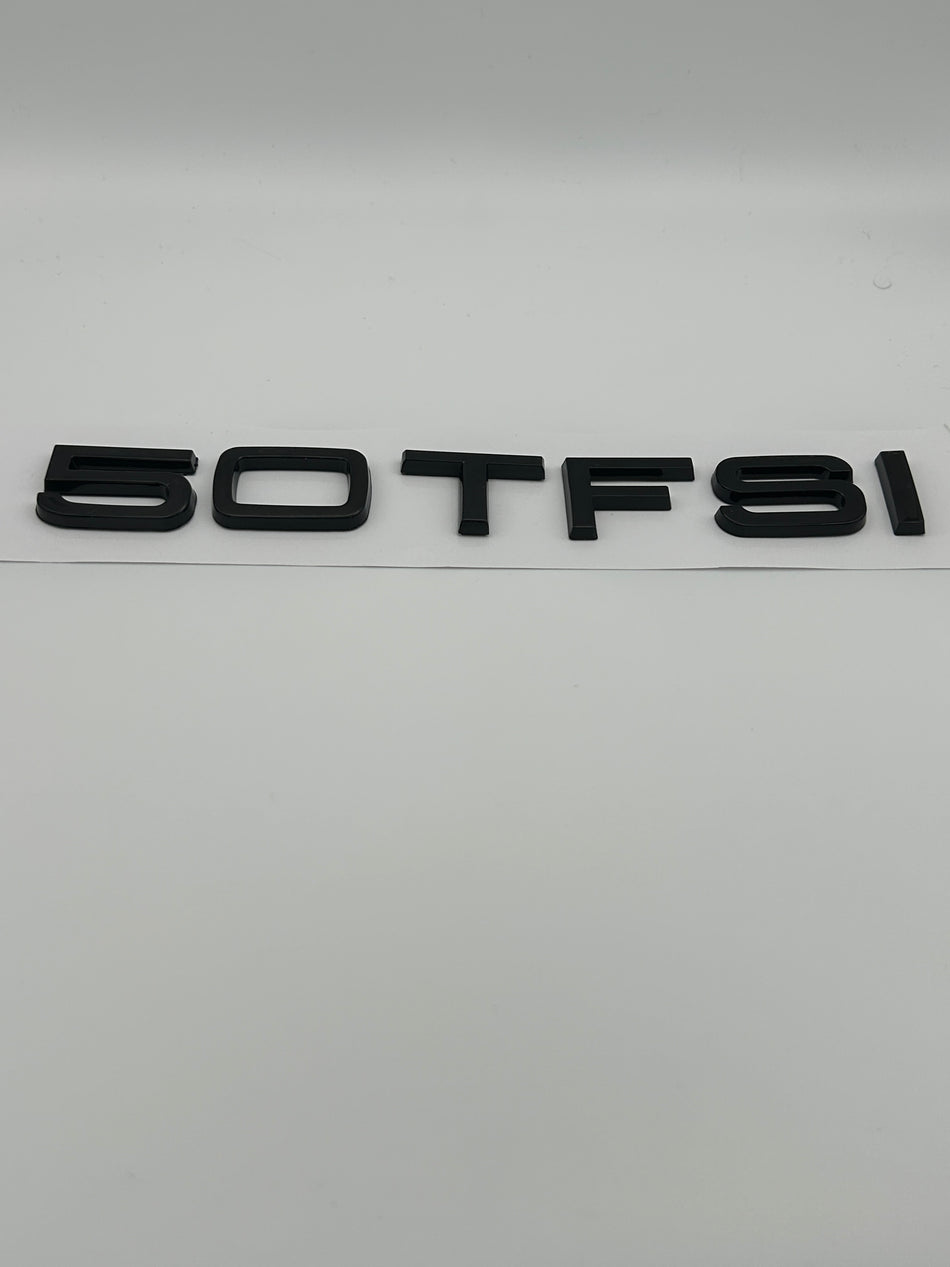 Audi TFSI 50 Gloss Black Emblem