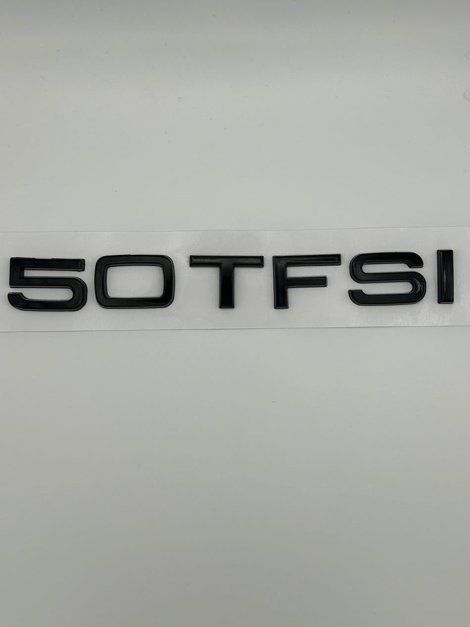 Audi TFSI 50 Gloss Black Emblem