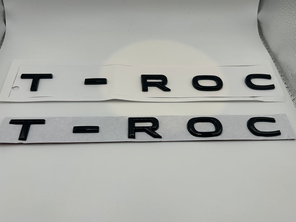 VW T- Roc Emblem Gloss Black- 20cm