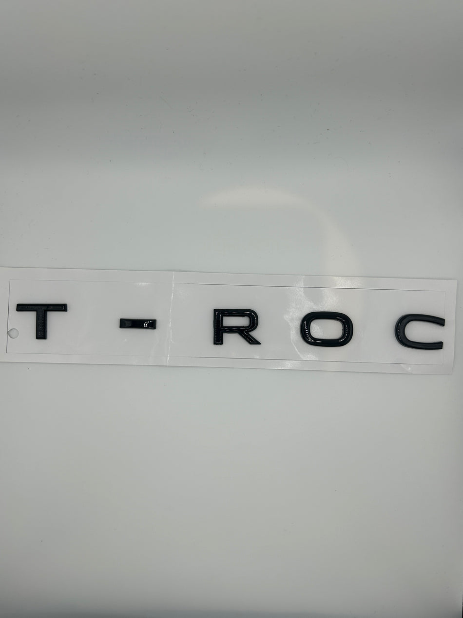 VW T- Roc Emblem Gloss Black- 21.6cm
