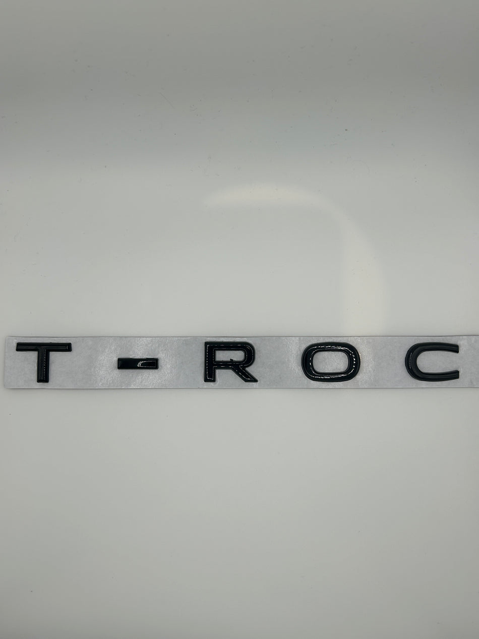 VW T- Roc Emblem Gloss Black- 20cm