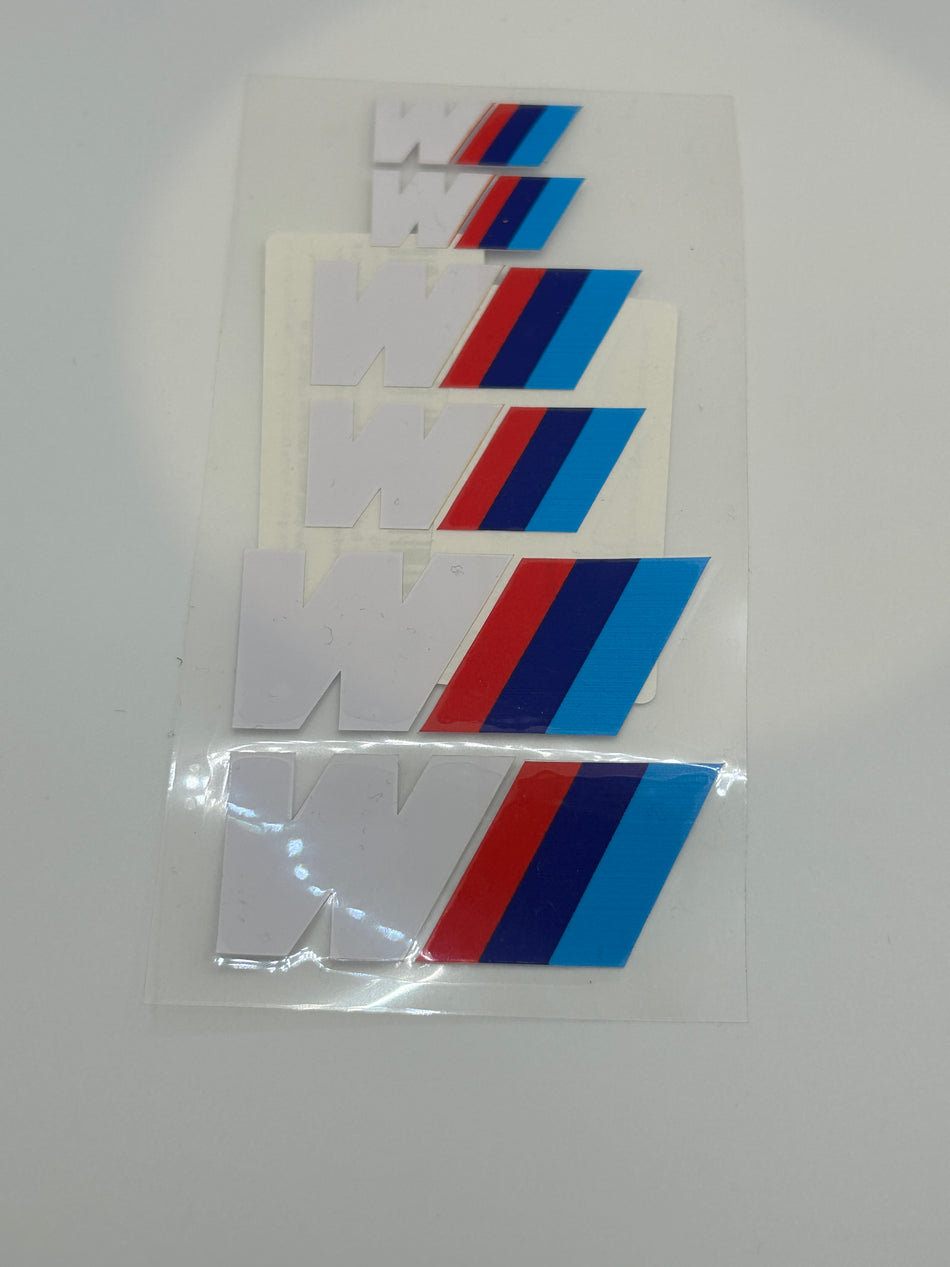 BMW Break Calliper Stickers- M- White