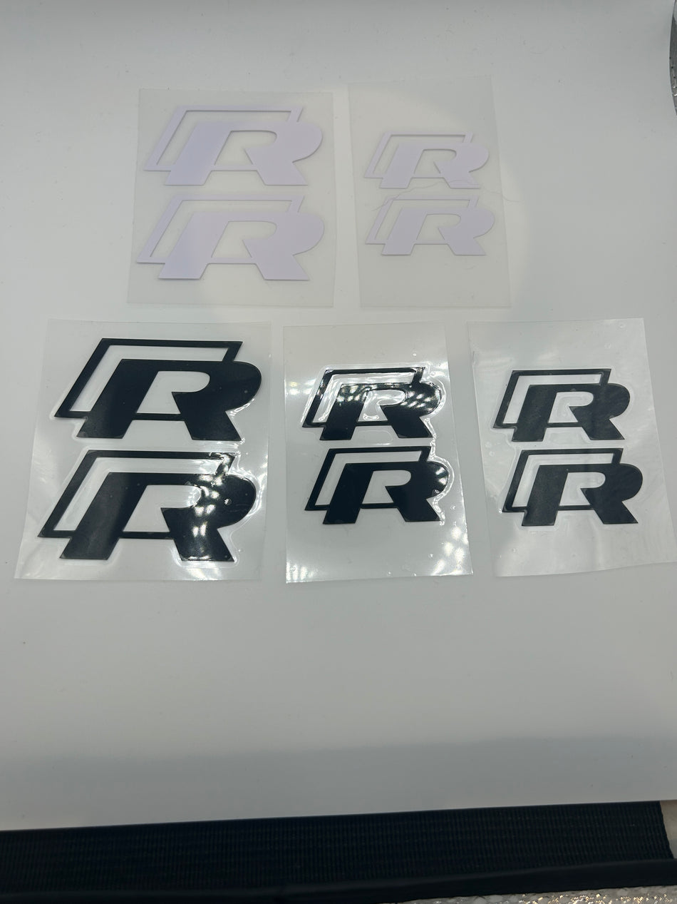 VW Break Calliper Stickers- Pre Facelift R - Black