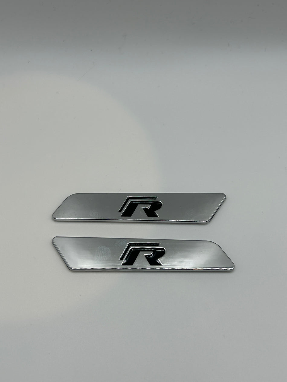 VW Seat Handle Insert-Silver and Black