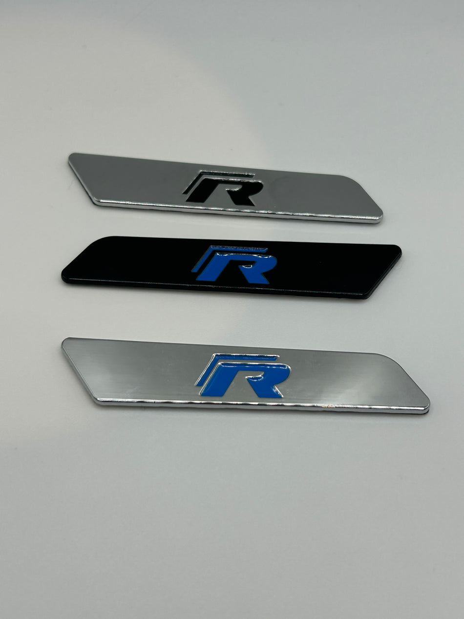 VW Seat Handle Insert-Silver and Black