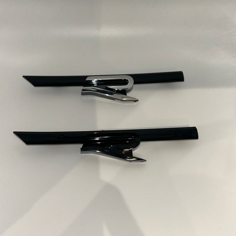 VW R Front Grill Emblem- Black