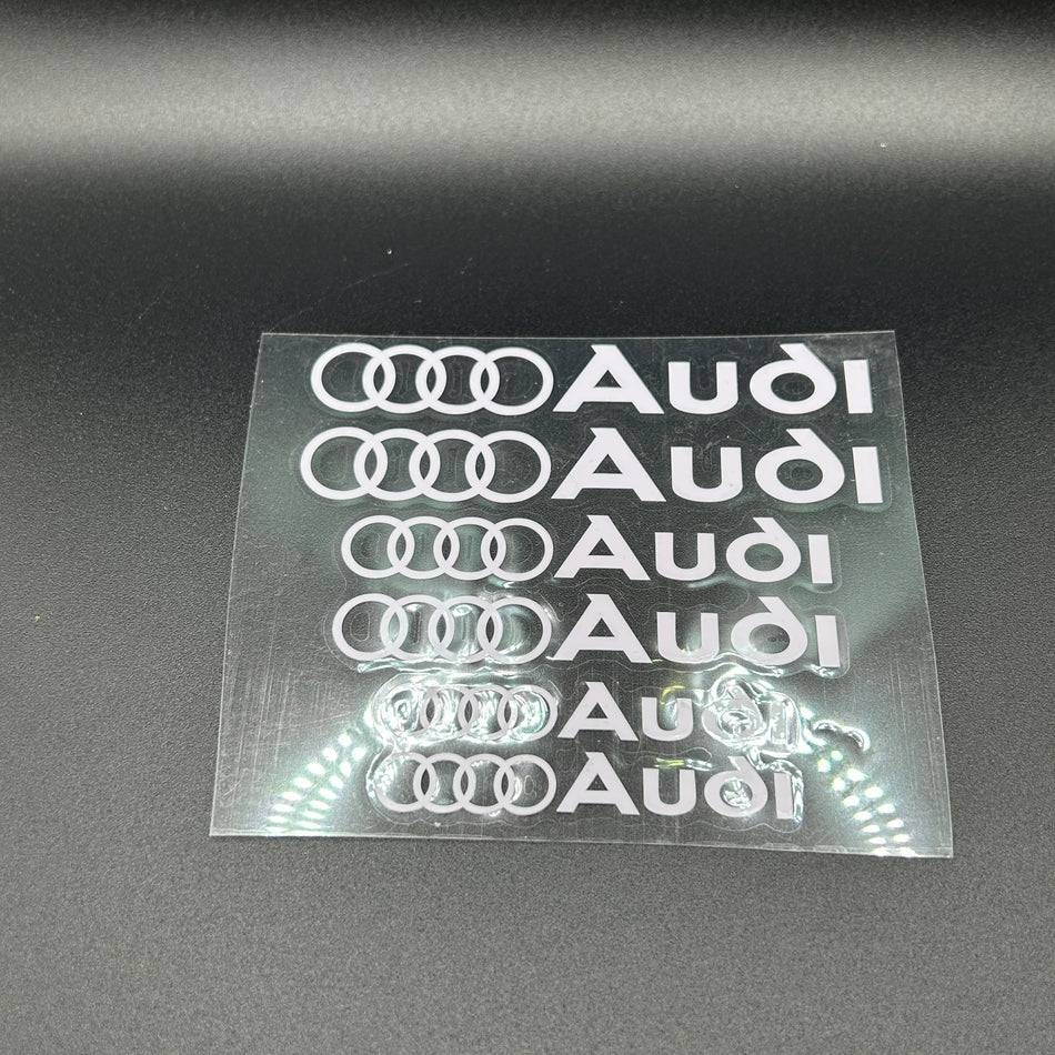 Audi Break Calliper Stickers- Audi- White