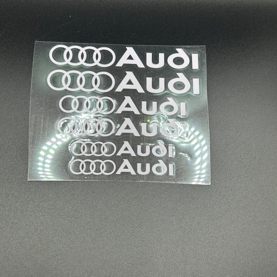 Audi Break Calliper Stickers- Audi- White