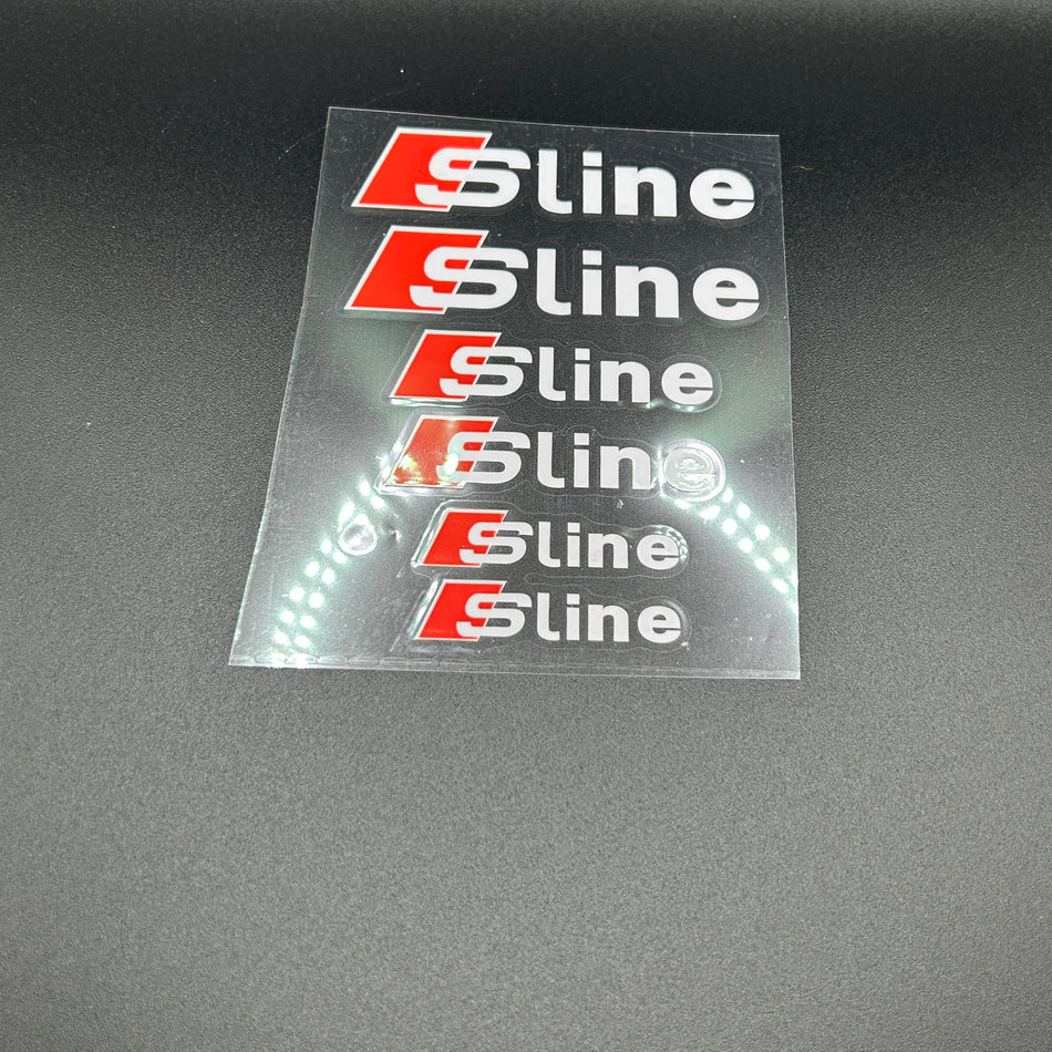 Audi Break Calliper Stickers- S Line - White