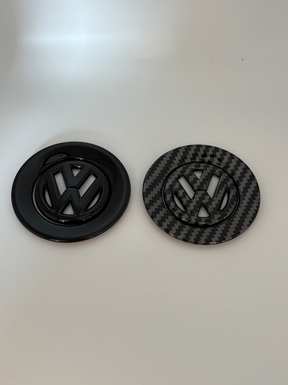 VW Steering Wheel Logo Insert- Carbon Fibre