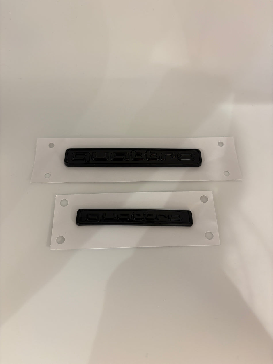 Audi Quattro Emblem- Black- Small