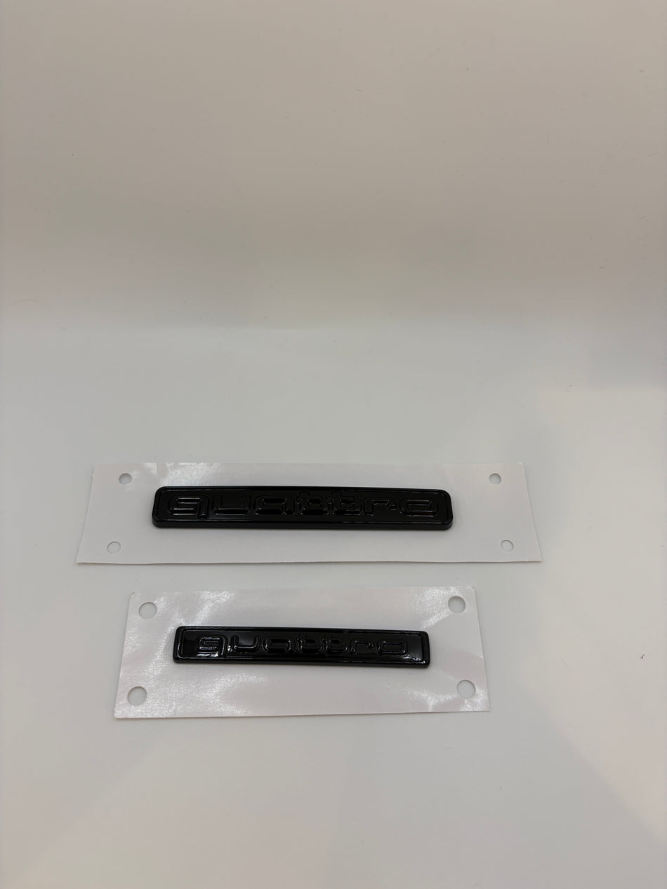 Audi Quattro Emblem- Black- Small